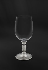 Wein Wasserkelch aus Kristallglas und Zinn - Wein Wasser Kelch Glass Zinn (Art.813)
