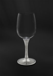 Weinkelch aus Kristallglas und Zinn - Wein Kelch Glass Zinn (Art.727)