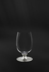 Weinkelch aus Kristallglas und Zinn - Wein Kelch Glass Zinn (Art.810)