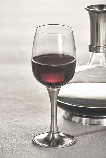 Glas Wein Zinn Kristall - Kelch Wein Zinn Kriastall (727)