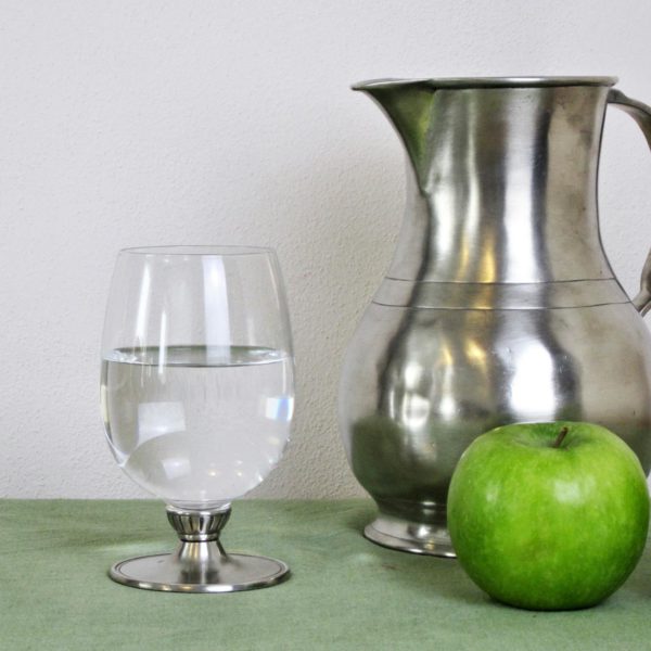 Wasser Wein Kelch Glas Zinn Kristall (811)