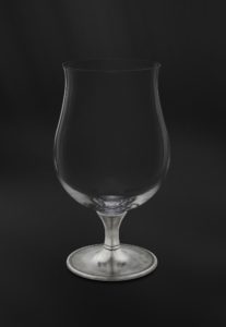 Bierglas aus Kristallglas und Zinn (Art.734)