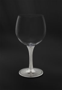 Degustationsglas für Wein aus Kristallglas und Zinn (Art.729)