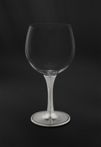 Degustationsglas für Wein aus Kristallglas und Zinn (Art.729)