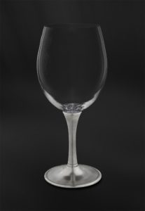 Degustationsglas für Wein aus Kristallglas und Zinn (Art.730)