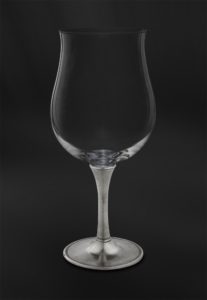 Degustationsglas für Wein aus Kristallglas und Zinn (Art.731)