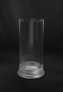 Long Drink Glas aus Kristall und Zinn - Longdrinkglas Kristall Zinn (Art.857)