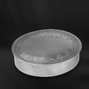 Kleine Ovale Zinndose - Dose aus Zinn (Art.795)