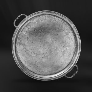 Rundes Tablett aus Zinn mit Henkeln - Rundes Zinntablett mit Henkeln (Art.360)