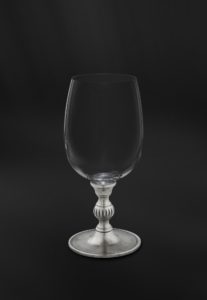 Wein Wasserkelch aus Kristallglas und Zinn - Wein Wasser Kelch Glass Zinn (Art.808)