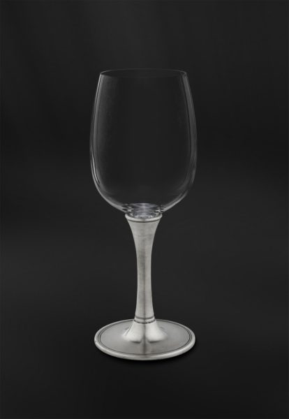 Weinkelch aus Kristallglas und Zinn - Wein Kelch Glass Zinn (Art.727)