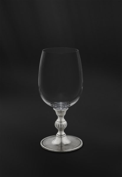 Weinkelch aus Kristallglas und Zinn - Wein Kelch Glass Zinn (Art.807)